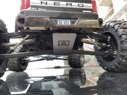 For ARRMA 1/8 Big Rock Nero Stainless Steel Skid Plate Chassis Protect Armor - Picture 3 of 16