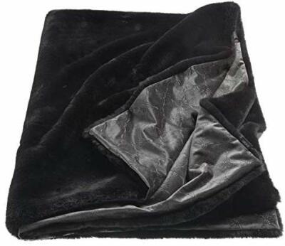 JOOP! Plaid Smooth 70692-002 Schwarz 130x170 cm Wendedesign Kunstfell Cornflower
