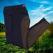 HKM Breeches Kids, Blue and Brown, Childrens Breeches, Full Seat