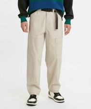 Levi's Levis Men Loose Fit Beige Cargo Technical Utility Pants Surplus Style