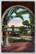 Waterfront Drive From Vinoy Park Hotel St. Petersburg Florida Vtg Cars Postcard