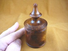  BOX-172 BURL BOX small Thuya Wood African carved carving boxes Morocco Exotic