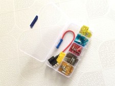 3-Pin Blade Fuse Assortment 50Pcs Car Accessories 5A 7.5A 10A 15A 20A W/Puller