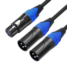 Y Splitter Cable Female to Male Cord 50cm Length Splitter Cord Sound Adapter