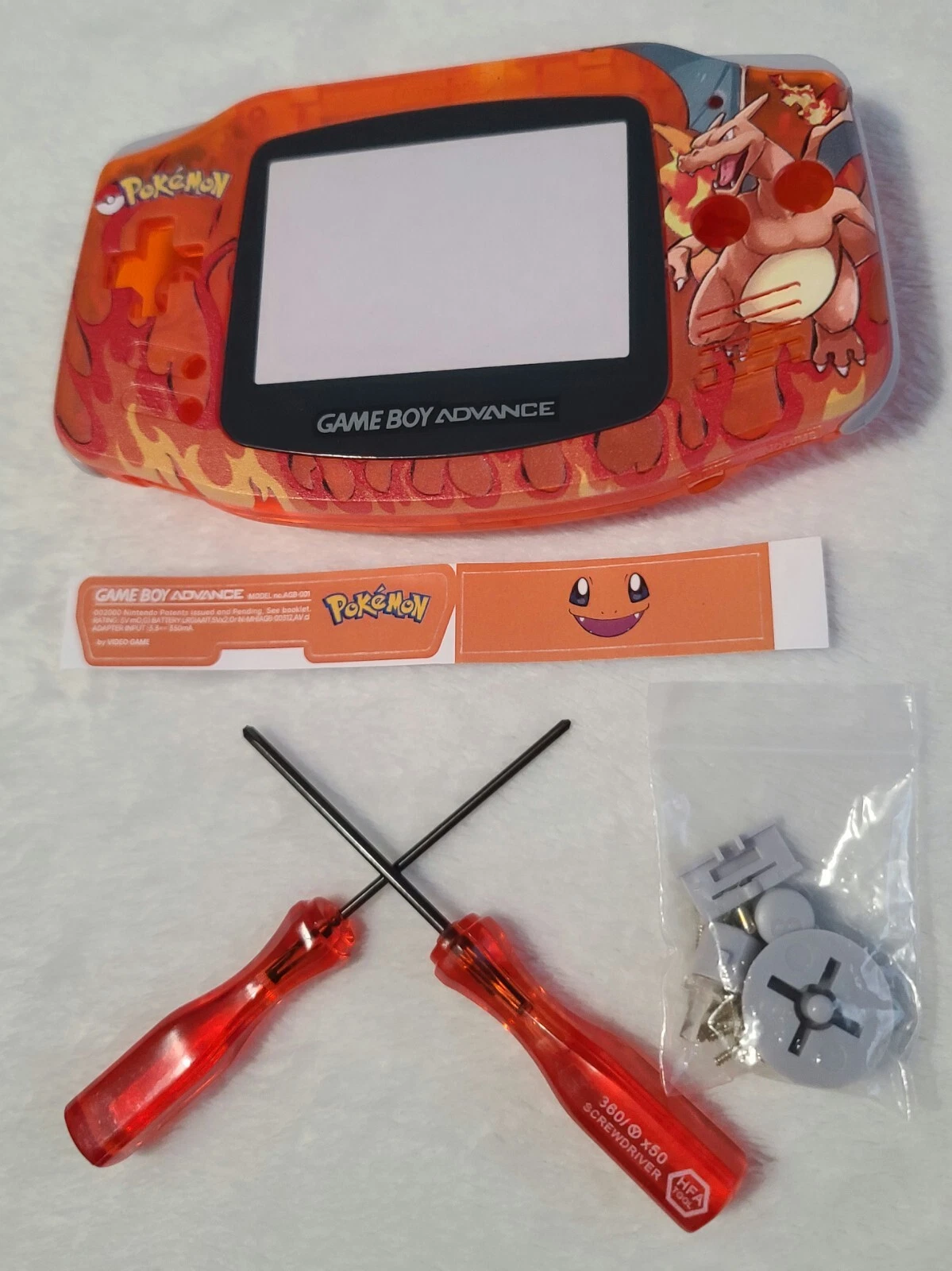 Nintendo Game Boy Advance Charizard Pokemon Replacement Shell UV Print GBA Retro