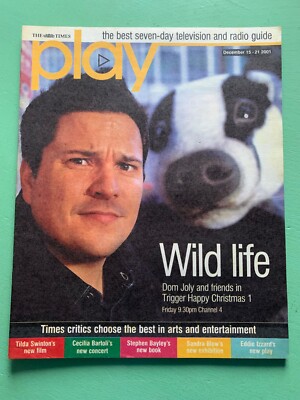 PLAY mag 15-Dec-2001 DOM JOLY Christopher Eccleston Cecilia Bartoli Eddie Izzard