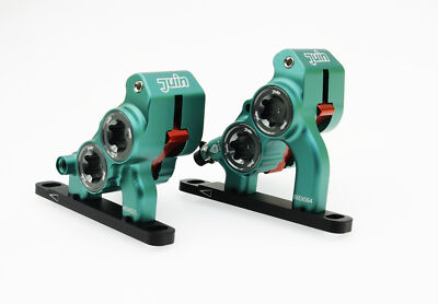 Pinza Freno Idraulica Juin Tech ETF Road CX 4 Pistoni - Blu Per Disco 160mm