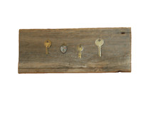 Handmade Wall Hanging w/ old keys, reclaimed weathered wood original nail holes