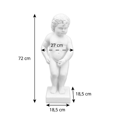 Manneken Pis Steinfigur – 72 Cm Hoch, 27 Kg, Frostsicher Aus Steinguss Für Garten & Außenbereich