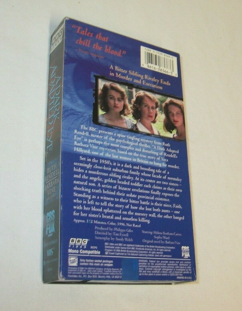 A DARK ADAPTED EYE BBC Video Ruth Rendell Barbara Vine MYSTERY  