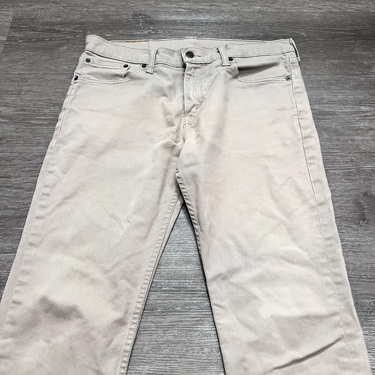 Levis Jeans Mens 33w 33x32 511 Beige Pants Straight Leg Actual