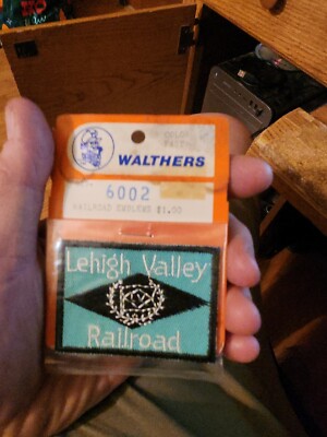 Vintage New NOS Walthers Lehigh Valley 6002 Sealed Patch 2.25'' x 2'' Blue Black