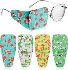 4 Pcs Eye Patches for Kids Reusable Eyepatch for Glasses to Cover Either Eye,...