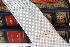 CHARVET TIE PLACE VENDOME- SILVER HARLEQUIN - NEW w/ TAG - FREE BOXED SHIP