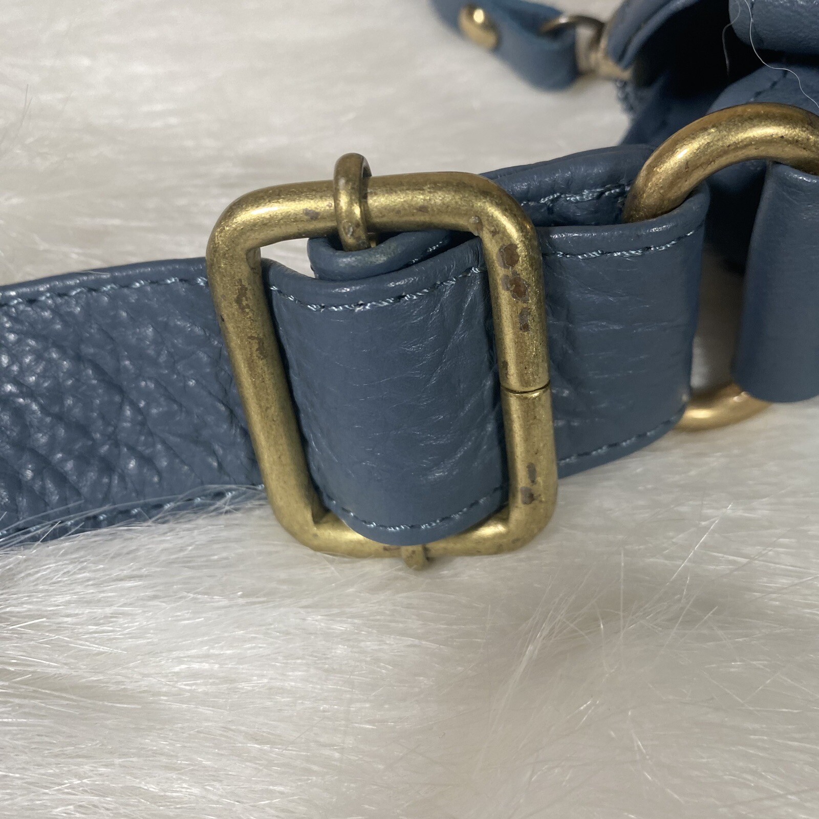 Great American Leather Works Blue Purse Crossbody Soft Leather GAL eBay