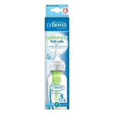 Dr Browns Options Anti-Colic Natural Flow Bottle 8oz/250ml Nipple Cleaning Brush