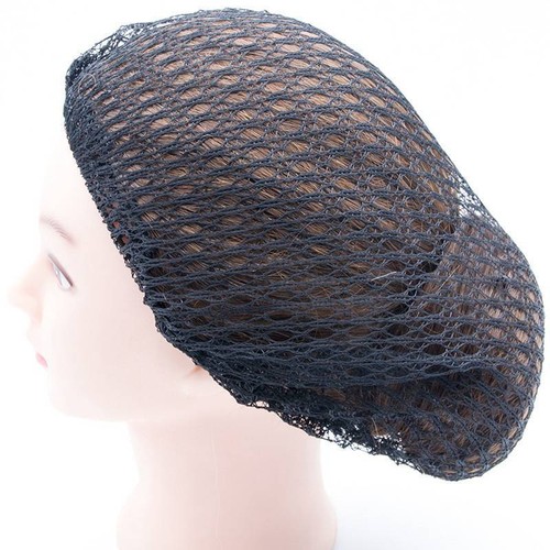 Net Cap Black 1940's Mesh Thick Large Hair Wig Style Elastic Hairnet Snood - Picture 3 of 17
