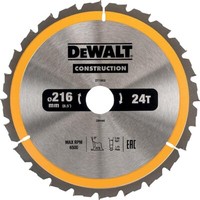 Dewalt KreissäGeblatt, Ø 216X2,6X30Mm, Mit 24 WechselzäHnen, Nagelfest