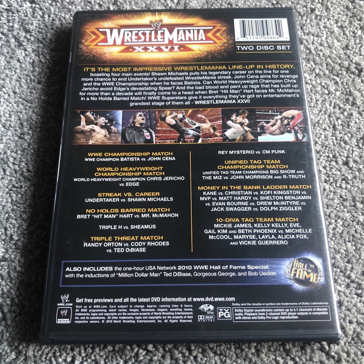 WWE: WrestleMania XXVI DVD 651191948642| eBay