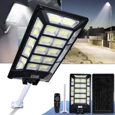 Commercial 10000000LM LED Outdoor Dusk to Dawn Solar Street Light Road Area Lamp