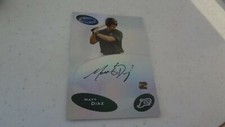 2003 BOWMAN'S BEST # BB- MD MATT DIAZ AUTOGRAPHED BASEBAL CARD