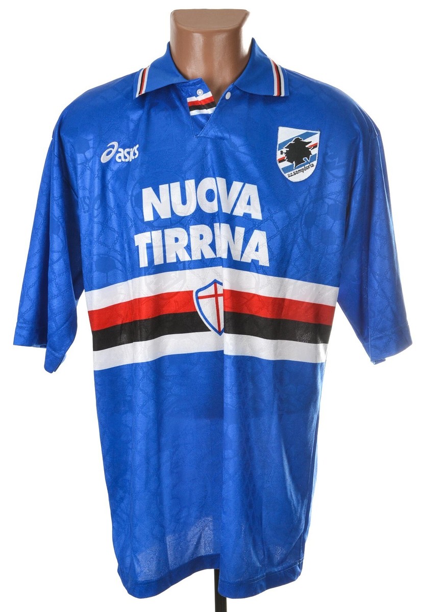 SAMPDORIA ITALY 1995/1996 HOME FOOTBALL SHIRT JERSEY ASICS
