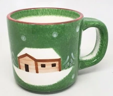 Macy’s The Cellar LOG CABIN CHRISTMAS Mug(s) 2001 