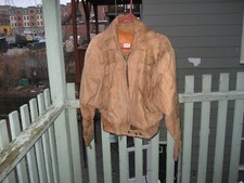 Walter Dyer Womens Antique Wash Leather Jacket Coat,tan Brown, Size M