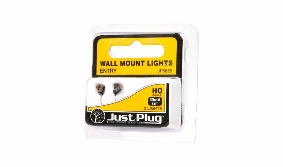 Woodland Scenics ~ HO Scale Just Plug ~ Entry Wall-Mount Light ~ 2 Pcs ~ JP5655 - Image 3 of 4