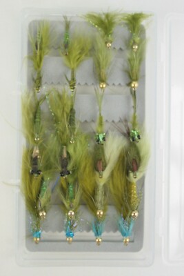 Trout Flies - 24 Damsel Nymphs Boxed se;lection 