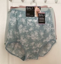 Bali Women  s Skimp Skamp Briefs 3Pack Size 3XL/10 Pastels Full Coverage A633 NWT