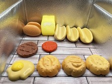 Little Tikes Play Food Lot Hamburger Chips Bread Hot Dog Bun Vintage Egg BBQ