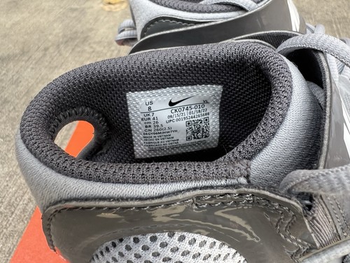 RARE Neuf Alpha Huarache Elite 3 Mid LT Gris Fumé CK0745-010 Homme Taille 8 Sans Boîte - Photo 7/7
