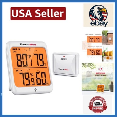 Weatherproof Indoor Wireless Hygrometer with 500FT Range & 4 Location Monitoring