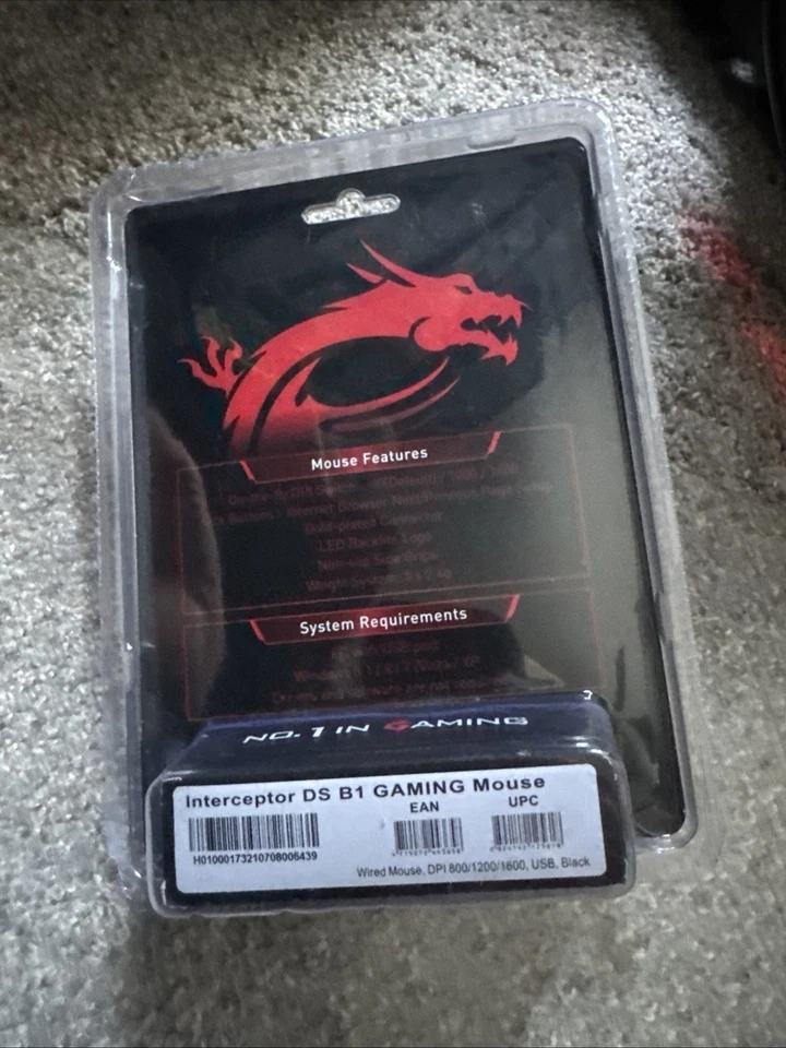MSi Interceptor DS B1 Gaming Mouse - Adj. DPI, Adj. Weight System, Sealed NIB - Image 2 of 2