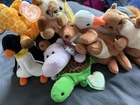 Ty Beanie Babies Vintage Plush Lot of 9 w/Hang Tags. PVC all one word Oakbrook