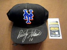 RUSTY STAUB # 10 NEW YORK MET'S EXPOS SIGNED AUTO VINTAGE NEW ERA CAP JSA BEAUTY