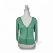 EDC Women’s Mint Green Cardigan M V-Neck Button Soft Girl Pastel Knit Slimming