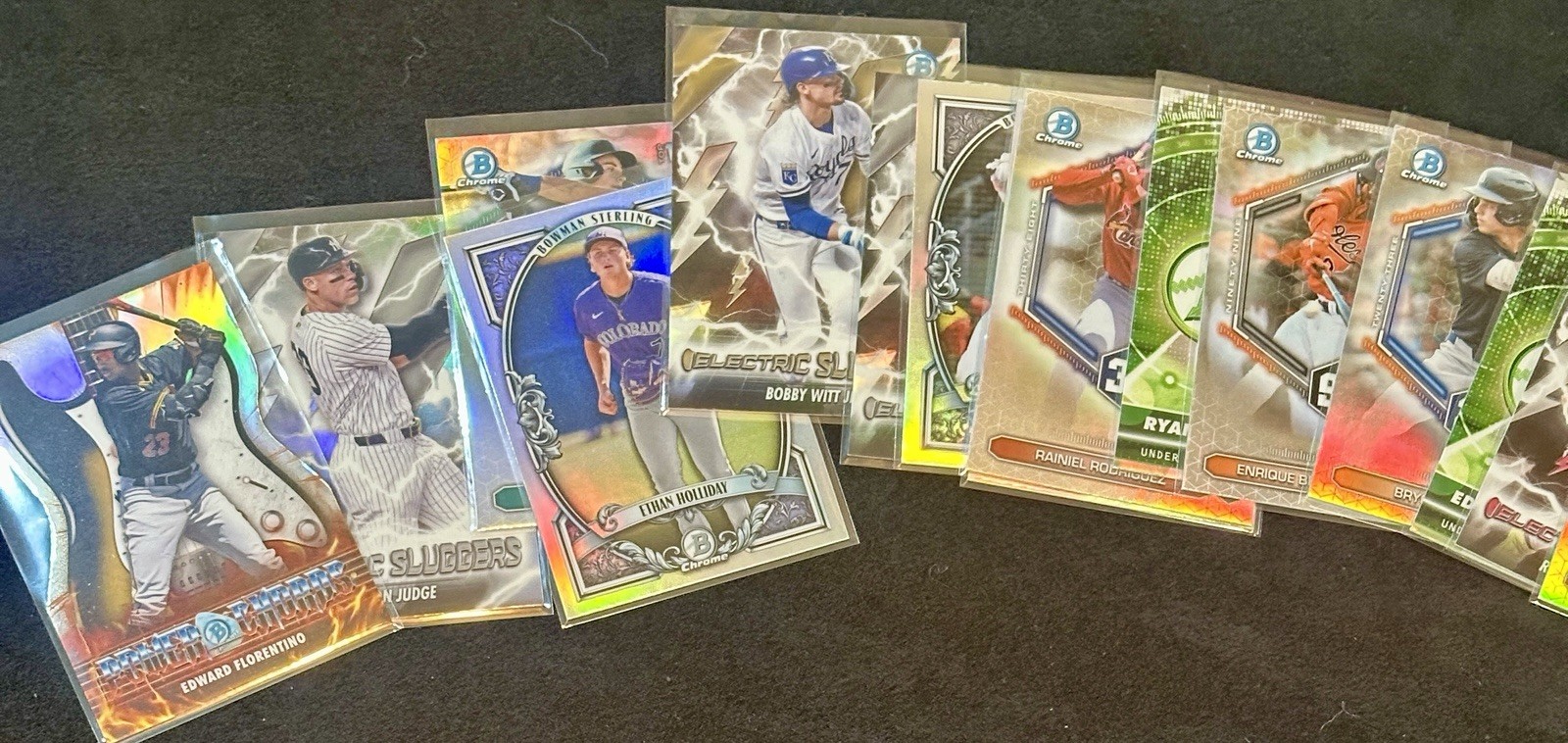 2026 Bowman Chrome & Mega 155 Card Lot - Numbered/Auto/Lazers/Red RC Redemptions view 9