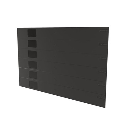 19   Server Rack 6 x 1HE Blindplatten schnappbar werkzeuglose Montage schwarz/grau