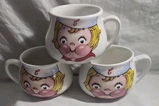 Campbell's Soup Girl Collectible Mug Cup Houston Harvest 1998-1 2000-2 Vintage 