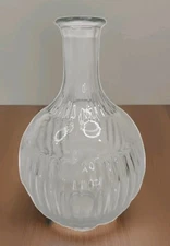 Vintage Clear Glass Vanity Bottle JPI NYC No Stopper 1950s MCM Bud Vase 5"