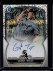2023 Bowman Draft Grant Taylor Chrome Auto Sparkle Refractor 1st #/71 White Sox