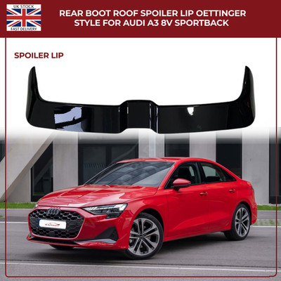 FOR AUDI A3 S3 RS3 8V HATCHBACK 13-20 REAR BOOT ROOF SPOILER LIP OETTINGER STYLE