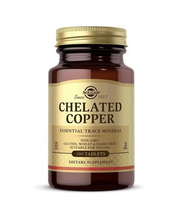 Solgar Chelated Copper 100 Tablets