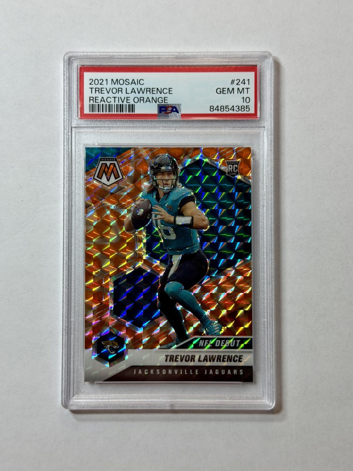 Trevor Lawrence Panini Mosaic #241 Reactive Orange
