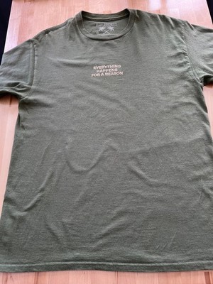 Riot Society Everything Happens for a Reason Olive Green T Shirt - Mens Sz M