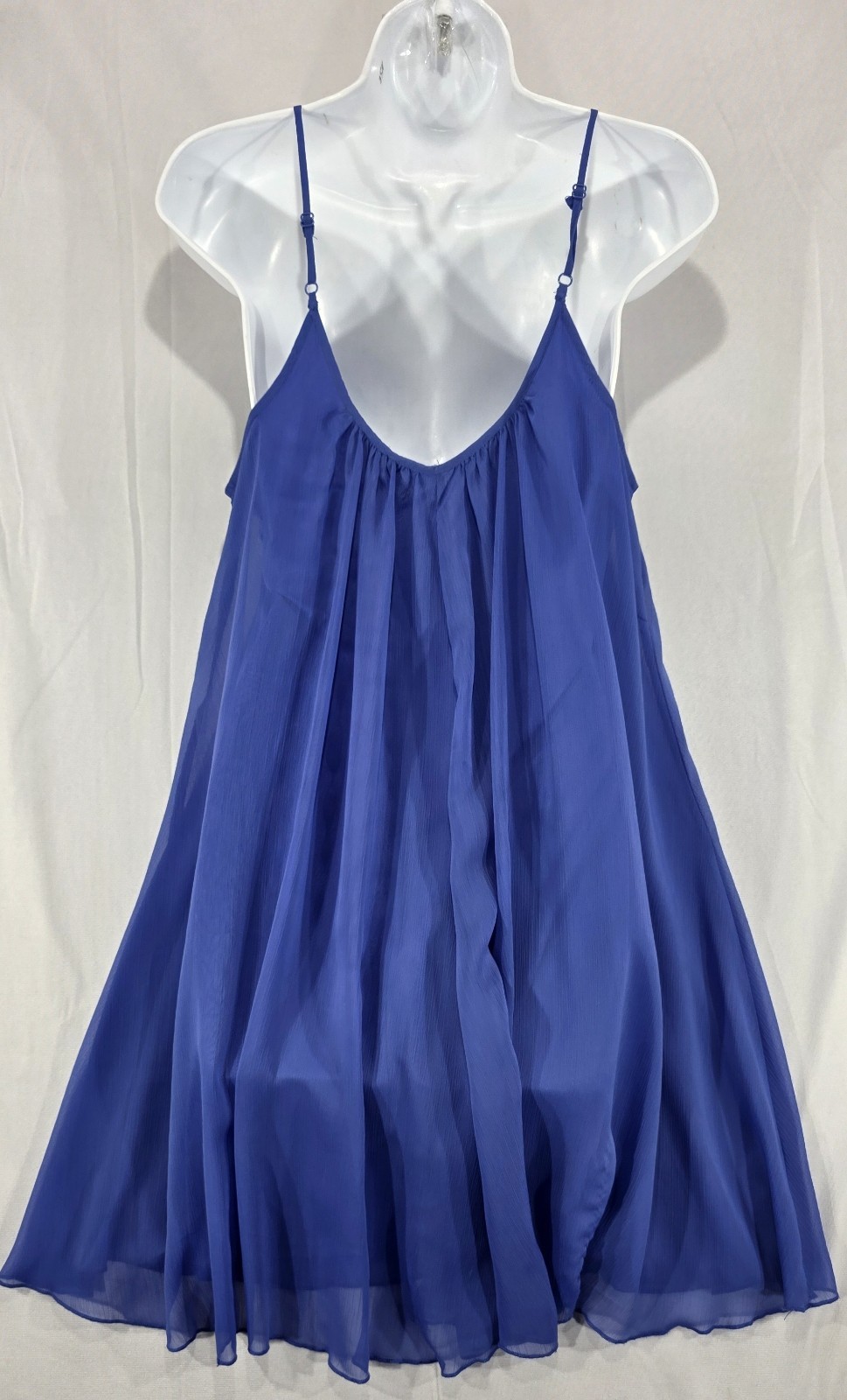 Express Womens Slip Dress Chiffon Relaxed Mini Blue Fairy Ethereal Party Size M