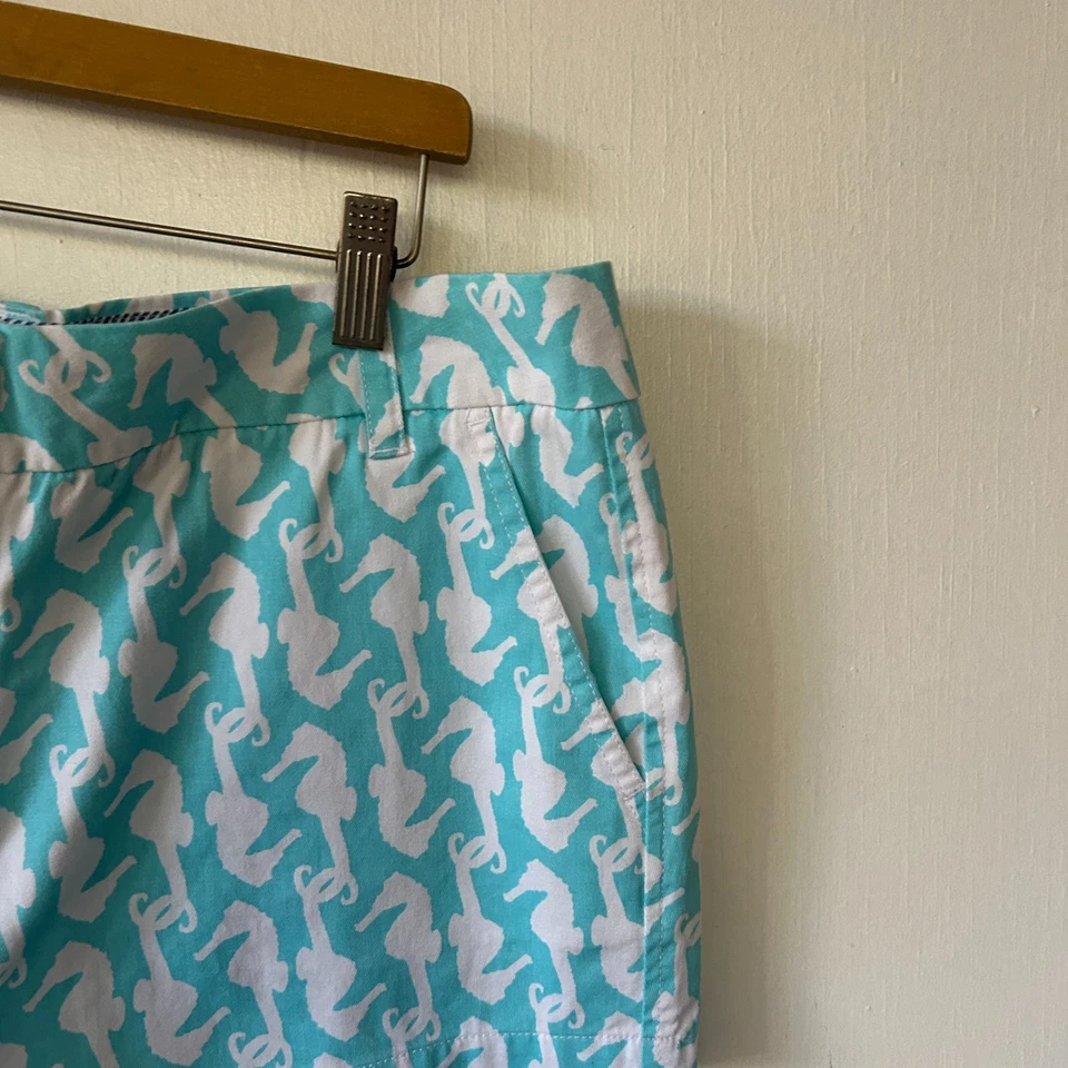 Шорты женские Macbeth Collection большие синие морской конек опрятные морские прибрежные - Изображение 2 из 4