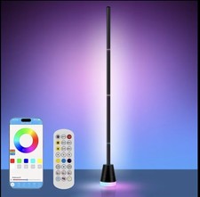 2pc 54 Smart Led Floor Lamp Rgb Remote App Control Music Sync Corner Lighting